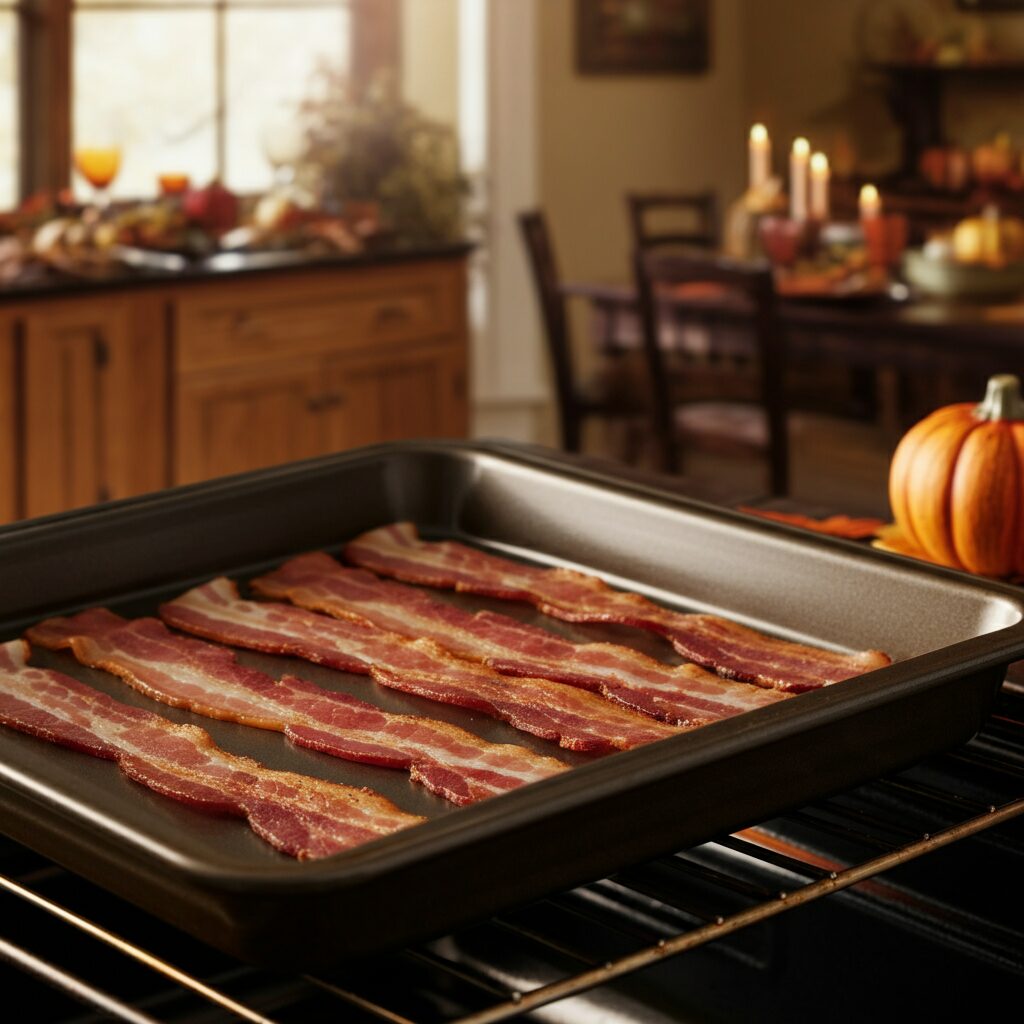 Turkey Bacon in Oven